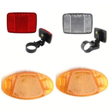 Bicycle Front Rear Spokes Reflector Set Bike Reflectors with Brackets