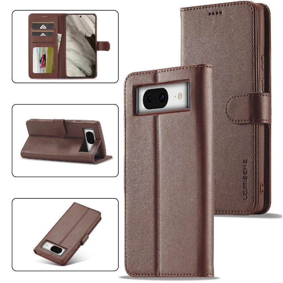 Case For Google Pixel 8A With Holder Card Slots Wallet Calf Texture Horizontal Flip Leather Case 9338982164948