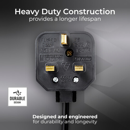 Masterplug HDPT13B-MP Heavy Duty 13 Amp Rewireable 2
