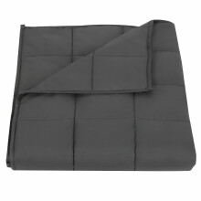48 x 72"Cotton Weighted Blanket 15lb Breathable Reduce Stress Twin Size Grey