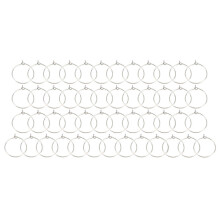 50 PCS 20mm Stainless Steel Earrings DIY Anti Allergy Wine Glass Rings Jewelry Making Party Supplies