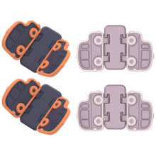 Eease 4 Pcs Baby Safe Lock Window Anti-pinch Safety Lock Window Door Protective Lock