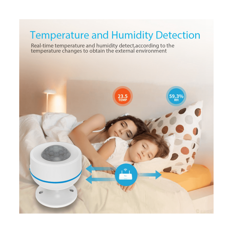 Z Wave Plus 700Series Pir Motion Detector With Temperature Humidity Light Sensor Work With Smartthing,Vera(908.4Mhz) 9499224726031