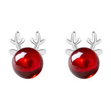 Gregiular Christmas Elk Ear Stud Earrings Red