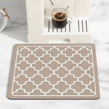Coffee Mat Absorbent Dish Drying Mat for Kitchen Counter-Coffee Bar Accessories Fit Under Coffee Maker Brown 50X30cm