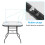 SamyoHome 32" Outdoor Patio Table Square Shape Steel Frame 5