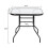 SamyoHome 32" Outdoor Patio Table Square Shape Steel Frame 4