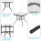 SamyoHome 32" Outdoor Patio Table Square Shape Steel Frame 7