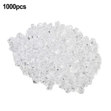 Zriyin 1000pcs Acrylic Ice Rock Crystal Stones Transparent Aquarium Decoration