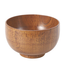 Heaveant Wooden Bowl, Fruit Salad Noodles Rice Dining Wooden Bowl Kitchen Utensils Food Container Tableware(11cm)