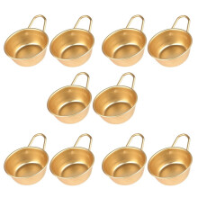 10 PCS Makgeolli Bowls Aluminum Korean Traditional Bowls for Korean Raw Rice Wine