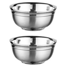 2 Pcs Stainless Steel Bowl Pasta Food Containers Rice Bowls Noodle Bowls Small Soup Bowls Kitchen Gadgets Baby Child