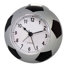Clearance! Nomeni Soccer Ball Alarm Clock - Silent 3D Football Table Clock, Compatible with Home Decor, Silver Birthday Gift for Boys