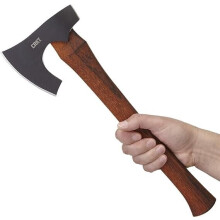 CRKT Freyr Axe 2746: Deep Beard Design, Carbon Steel Blade, Hickory Wood Handle