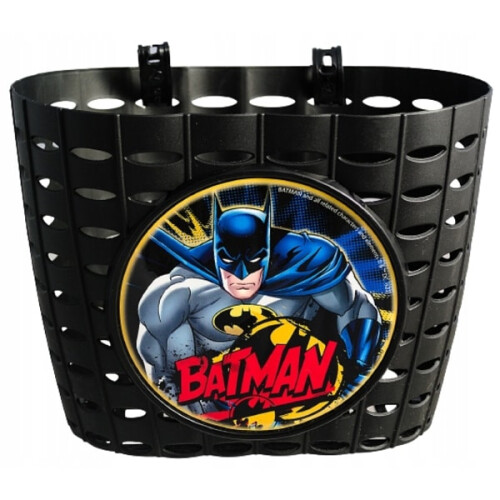 Black Plastic Basket for Bicycle and Scooter - BATMAN-inspired