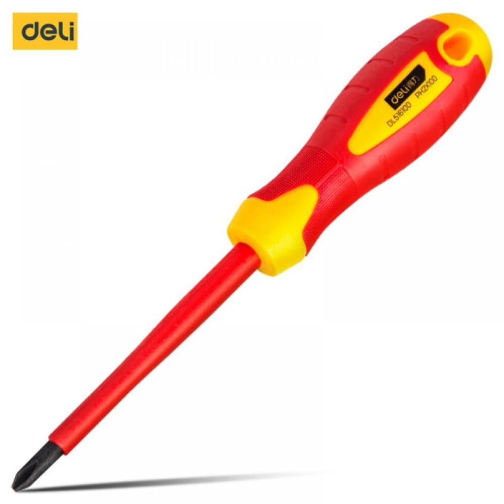Deli Magnetic Insulated Screwdriver Home Repair Screwdriver Slotted Tool Kit/Phillips Crv Screwdriver With Hole Tool Kit 9313598812599
