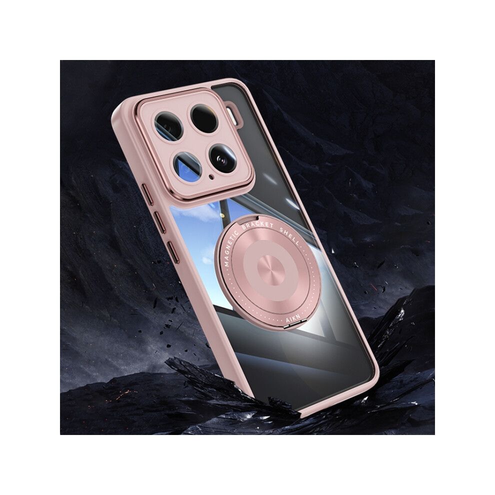 Compatible With Xiaomi 15 Magsafe 360 Holder - Acrylic Hybrid Tpu Mobile Case Pink 9496895828897