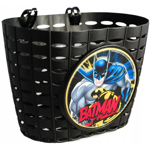 Black Plastic Basket for Bicycle and Scooter - BATMAN-inspired 1