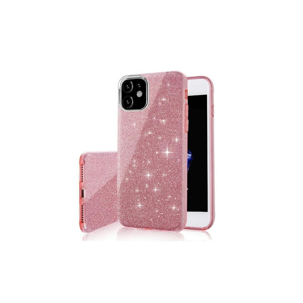 Compatible With Xiaomi Redmi Note 12 Pro - 3In1 Glitter Elegant Soft Shell Pink 9448990257263