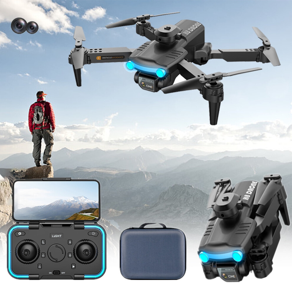 Wjsxc Drone With Dual 1080P Hd Camera, Fpv Remote Control Toy With Altitude Hold, Headless Mode, Speed Adjustment - Compatible With Black 9496895832740