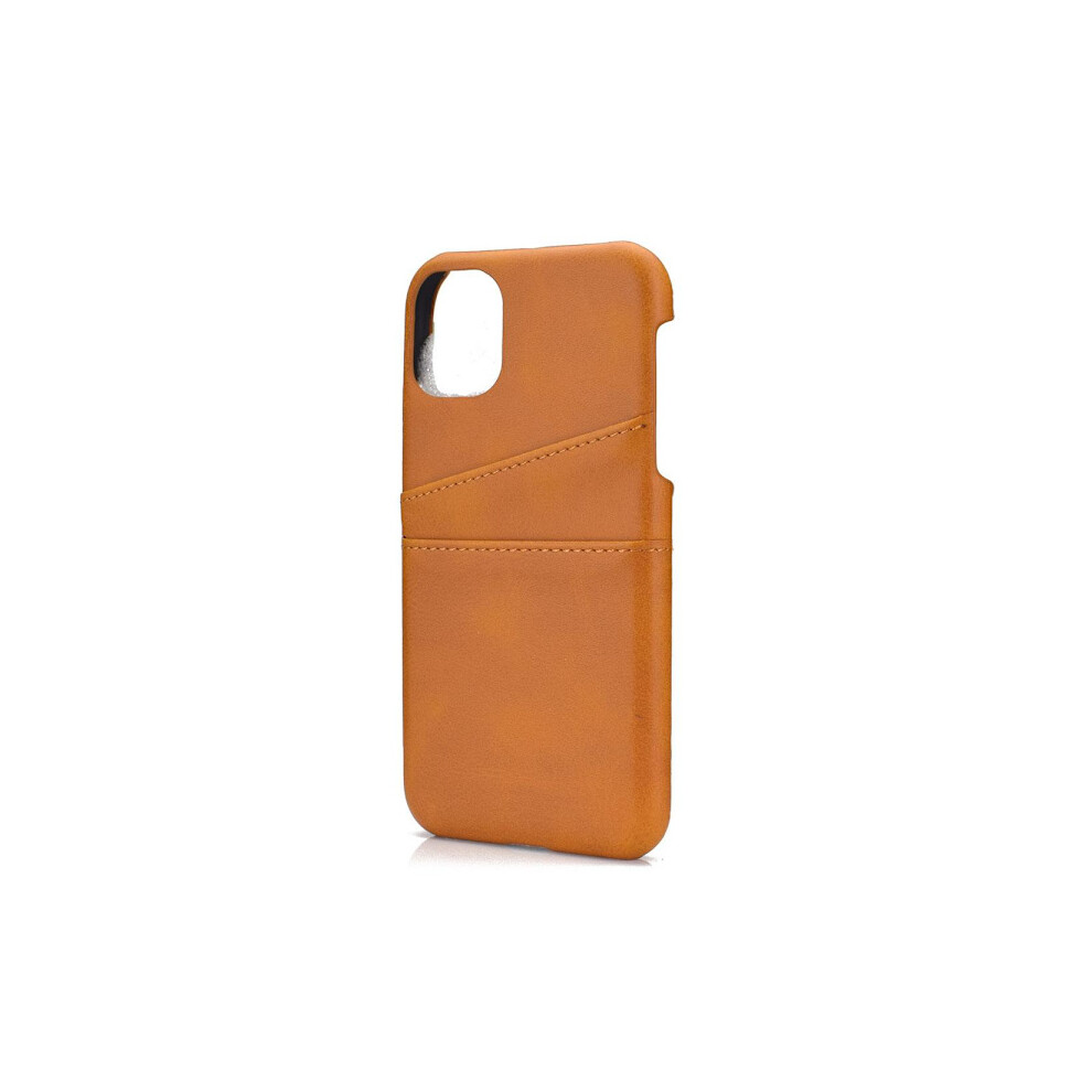 Compatible With Iphone 11 - Exclusive Vintage Case With Card Holder (Sutenis) Light Brown 9448990257379