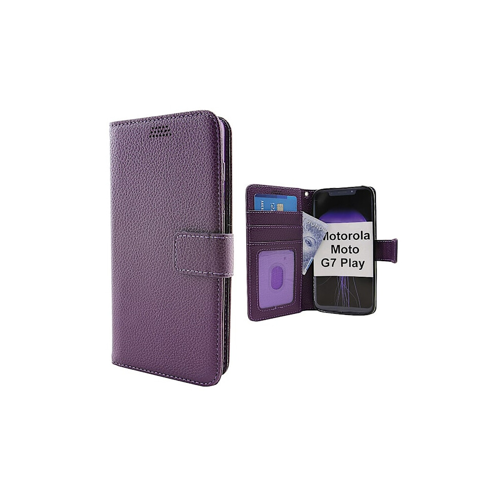 New Standcase Wallet Motorola Moto G7 Play Purple 9448990257447