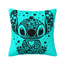 Lilo & Stitch Cartoon Cute Pattern Decorative Cushion Cover, Children's Super Soft Pillowcase Home Soft & Comfortable 18x18 inches (Double-Sided)