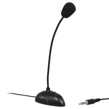 WD Computer Microphone Desktop Capacitive Microphone Wired Microphone 3.5mm Interface for Lecture Conference Voice Chat