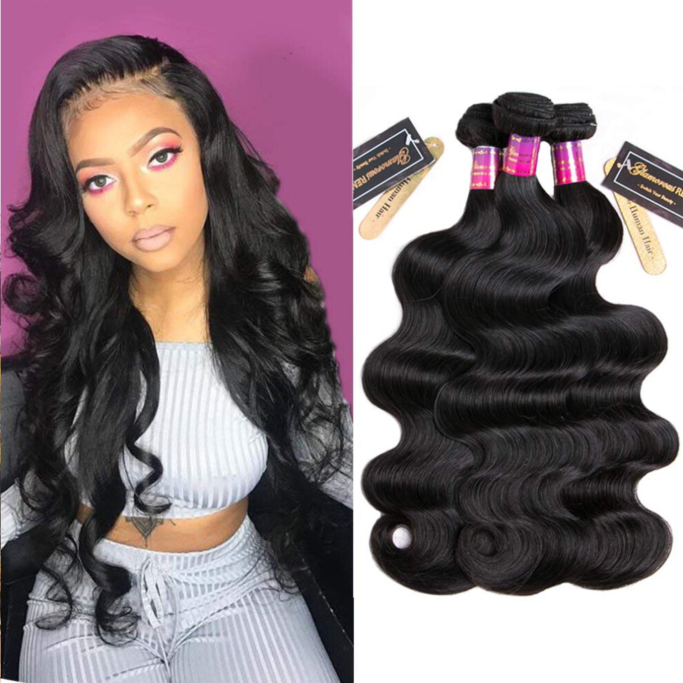 Unisex Peruvian Body Wave Hair Bundles 22 Inch 8A Unprocessed Remy Human Hair Extensions For Sew In