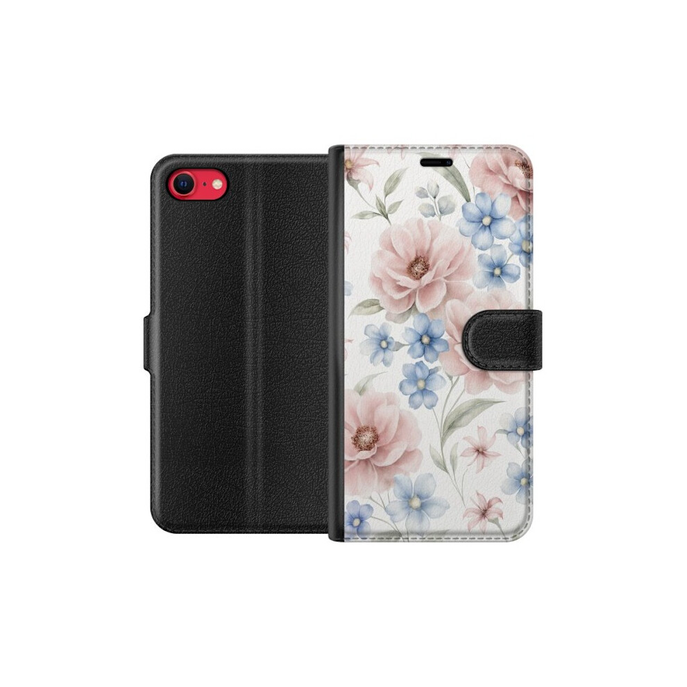 Compatible With Apple Compatible With Iphone 7 Wallet Case Romantic Flowers 9448990257249