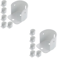 12 Pcs Flange Seat Curtain Rods Closet Brackets with Rod Holder Closet Rod Holders Rod Bracket