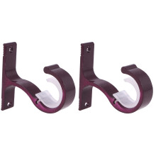 Curtains Rods 4 PCS Brackets Holder for Aluminum Alloy Extra Thick Thicken Red