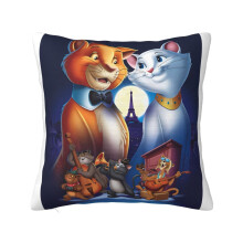 The Aristocats Super Soft Pillow Case Cover with Zipper for Bedroom, Sofa, Couch,Cozy Fuzzy Pillow Shams for All Seasons Square Pillow