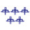 5pcs Bicycle Disc Brake Spacer Blue Compact Supporting Function Easy Assemble Bike Accessories 1