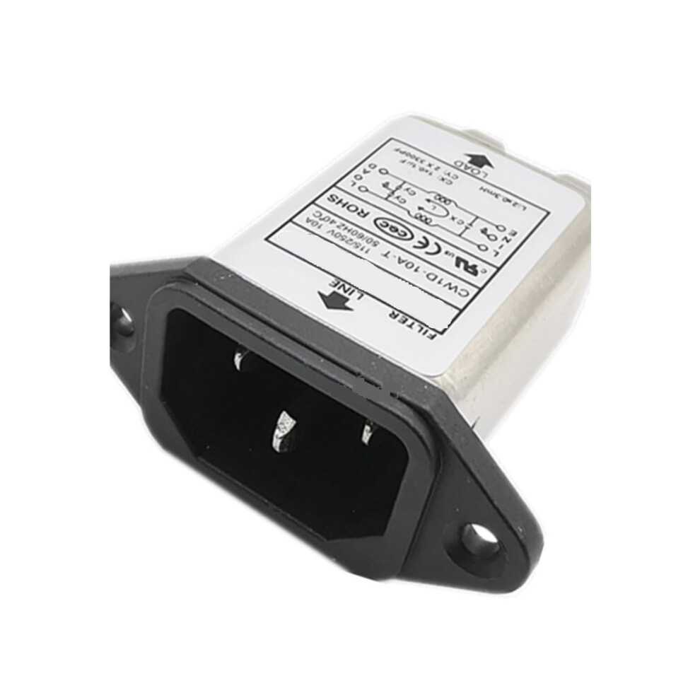 Emi Power Line Filter Ac Socket 10A Iec Inlet With Switch Noise Reduction Stable Power 9070919616235
