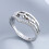Adjustable Anti-Stress Ring with Rotatable Beads Silver 2
