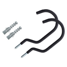 2 Sets Bike Hook Folding Bikes Ceiling Hooks Heavy Duty Hangers Wall-mounted Steel