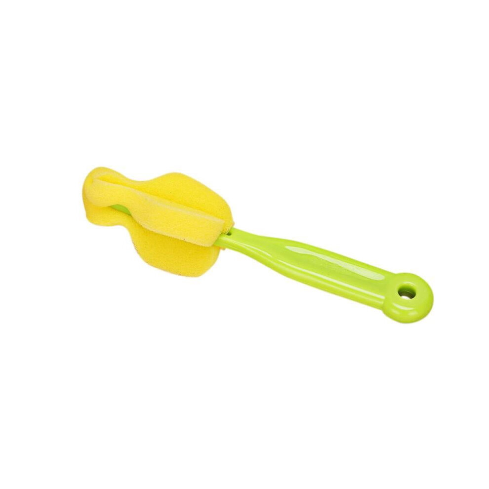 Eleanos Newborn Baby Bottle Pacifier Cleaning Sponge With Handle Feeding Bottle Cleaner Brush Light/Green/Blue