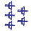 5pcs Bicycle Disc Brake Spacer Blue Compact Supporting Function Easy Assemble Bike Accessories 7