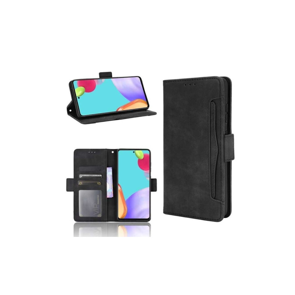 Compatible With Samsung A23 5G Wallet Case Pu Leather 6-Compartment Winston V3 Black 9402001808097