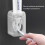 Automatic Toothpaste Dispenser for Kids, 2 Pack Wall Mounted Squeezer with Dust Cover and Easy Cleaning 5