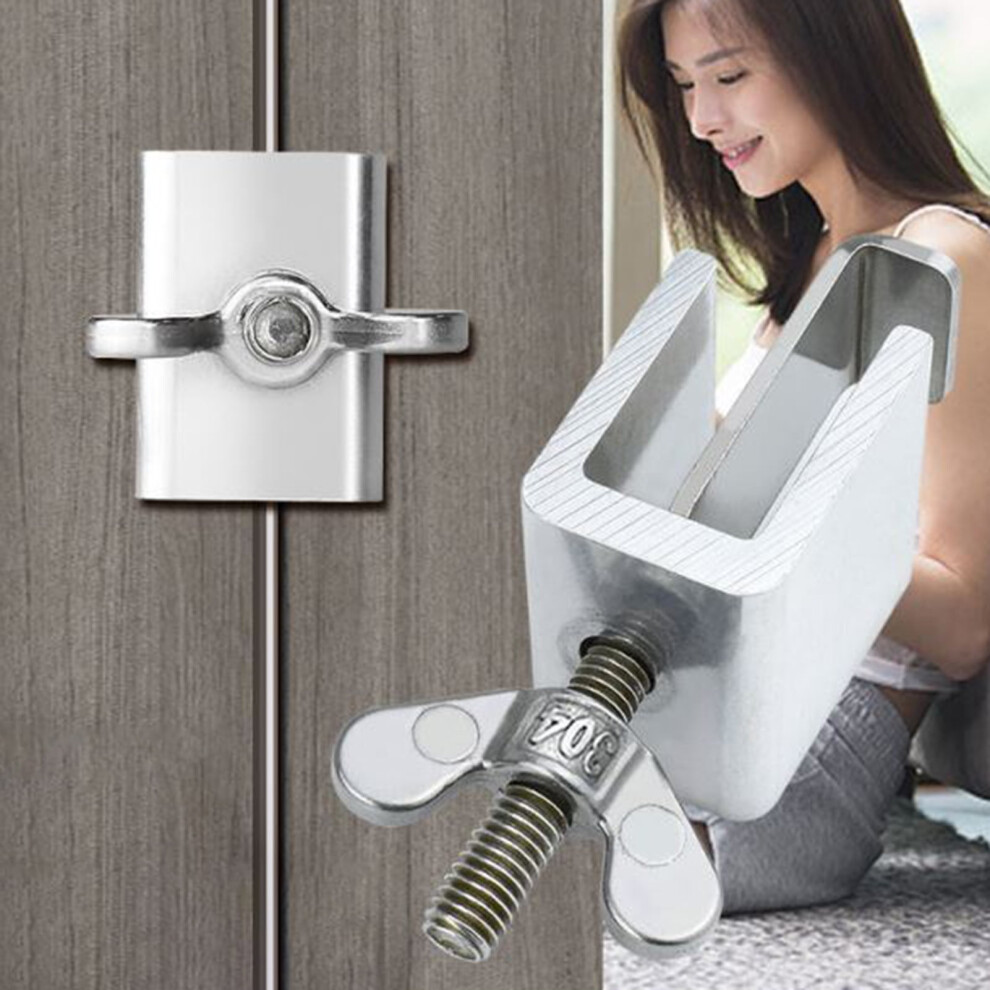Bobasndm 1Pc Portable Door Lock, Heavy Duty Adjustable For Travel, Home, Hotel, Dorm - Additional Security & Safety 9402001808660