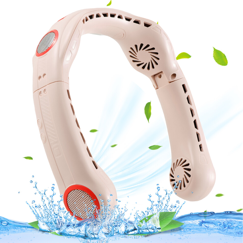 Portable Neck Fan 5000Mah, 360 Cooling, 3 Speeds, Usb Rechargeable, 4 Turbine Motor, Quiet Wearable Fan - Compatible With Home & Office 9085618788404