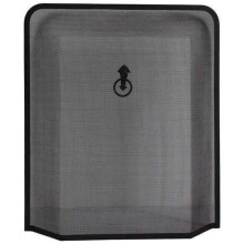 OptiProducts Black Fire Guard For Fireplace, Open