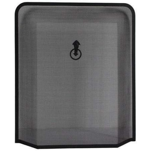 OptiProducts Black Fire Guard For Fireplace, Open