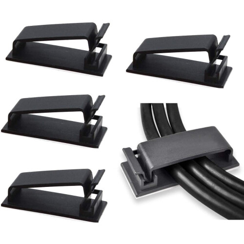 SOULWIT 50-Pcs Self Adhesive Cable Management Cli