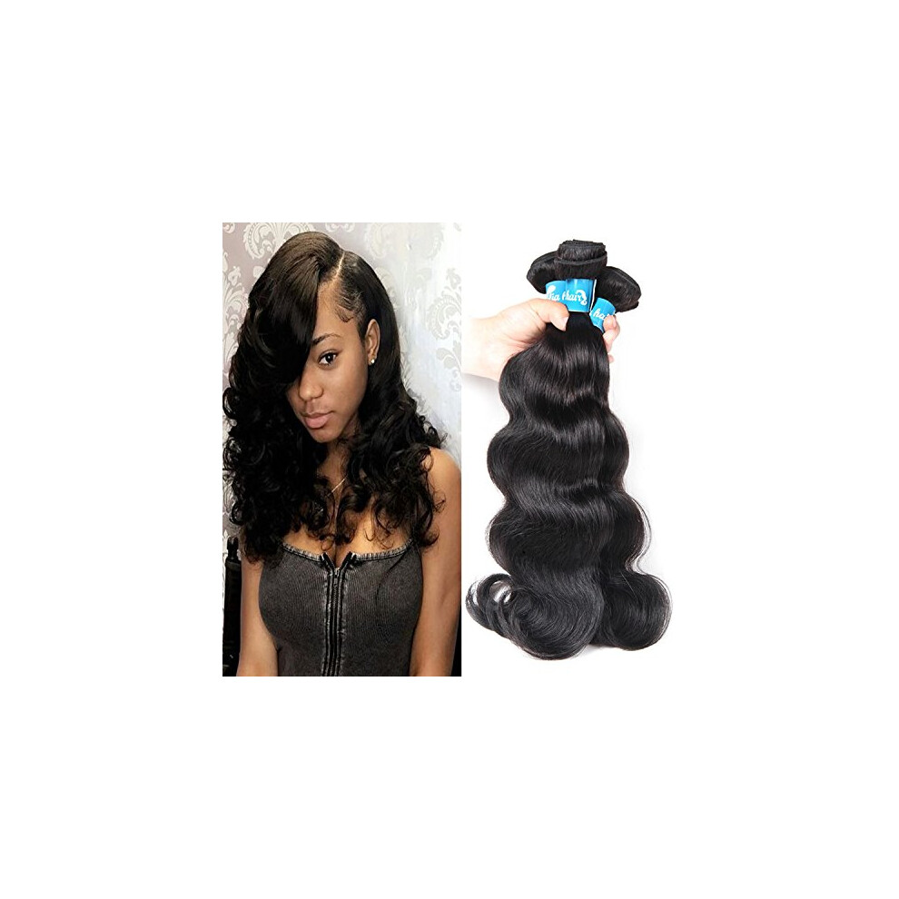 Unisex Virgin Malaysian Body Wave Hair Bundles 10 12 14 Inch Unprocessed Remy Human Hair Weave