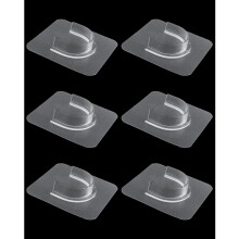 6PCS Shower Curtain Rod Holder Self Adhesive Wall Mounted No Drill Pole Bracket Clips