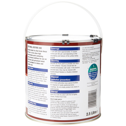 Rustins RUSTINS Red Oxide Metal Primer 2.5L 2