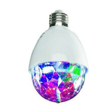 Delaman Disco Ball Colorful E27 3W LED RGB Incandescent Stage Light with Rotating Light Effect for Disco Party Stage Lighting Effects